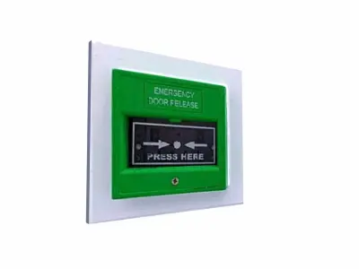 Emergency Door Sticker Low-poly 3D model