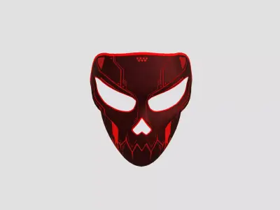 Scifi Skull Mask A06 - Fantasy Character Design Low-poly 3D model