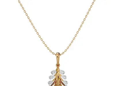 Light Minimalist Diamond Ring Earrings Pendant Set 3D print model