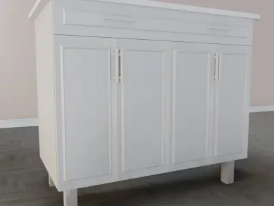 Living Room Cabinet Low-poly 3D model