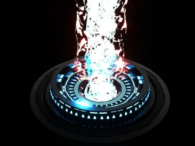 Sci fi  Light Beams  3D model