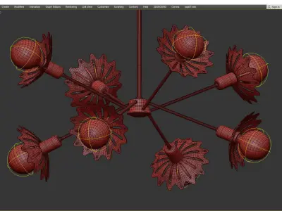 Mitzi Alyssa 8 Light Chandelier Low-poly 3D model