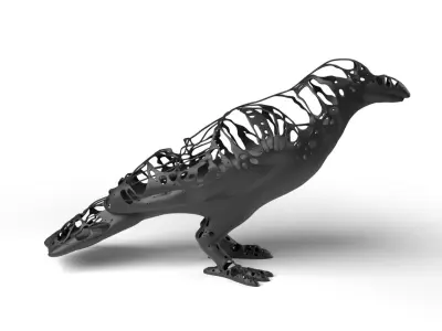 Crow Dust Voronoi Low-poly 3D model