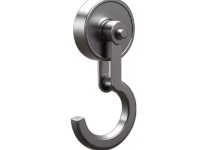 Magnetic Utility Hook 3D Model Low-poly 3D model