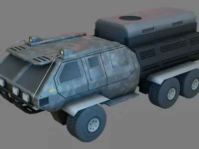 Sci-Fi Military Vehicle - Low Poly - Game Ready -PBR Low-poly 3D model
