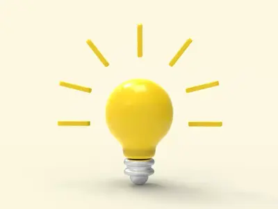 Light Idea icon v001 3D model