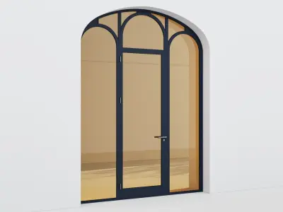 Aluminium door 357 3D model