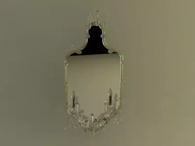 Mirror lamp Low-poly 3D model
