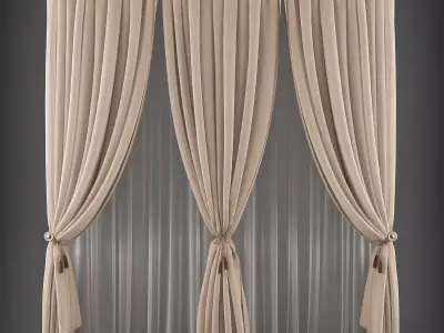 Curtain 3D model 292 Low-poly 3D model