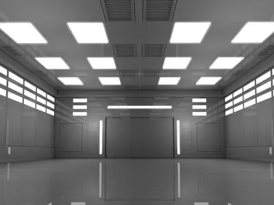 Sci Fi Warehouse 3D model 16