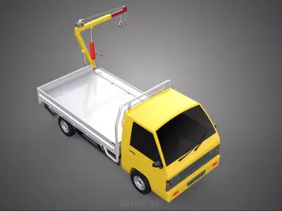 DROP GATE BED SIDE DOOR JIB CRANE LIFT HOIST WINCH TRUCK PICKUP 3D model