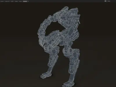 scifi-model552 futuristic robot 3D model
