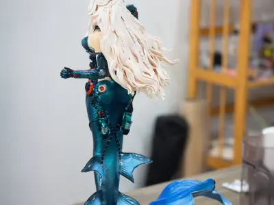 Sci-FI Mermaid - 3D print ready 3D print model