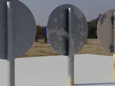 Keep Right - Round Road Signal Free 3D model