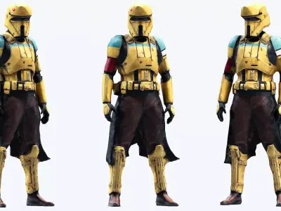 Rogue-Trooper - 3d Model star wars trooper Low-poly 3D model