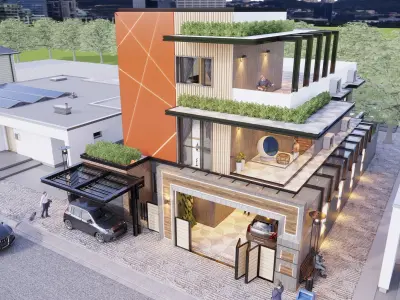 Exterior Render With Settings - Sketchup - Enscape 3D model