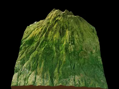 Mount Lawu 3d model Terrain 3D model