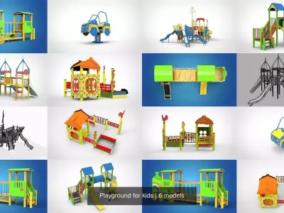  Playground for kids 3D Model Pack