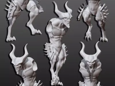 Troops of the Blood God Army 3D model