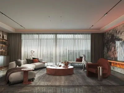 Living Room 3D model 145