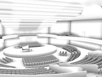 Concert Hall Amphitheater VR Baked Corona Max Scene Low-poly 3D model