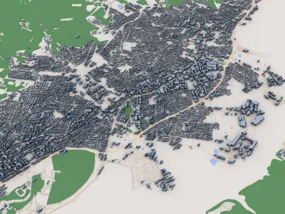 Hobart City Australia 3D model