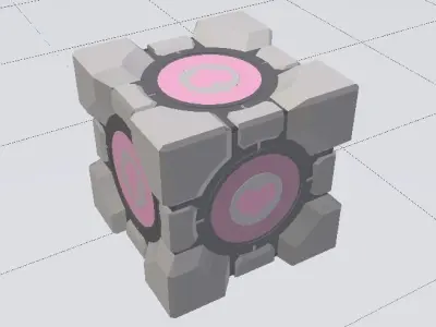Cube Companion Low-poly 3D model
