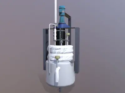 Reactor System Low-poly 3D model