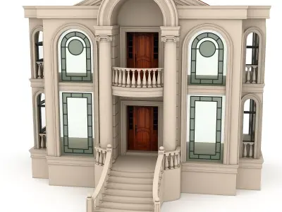 Classical Building 03 Low-poly 3D model