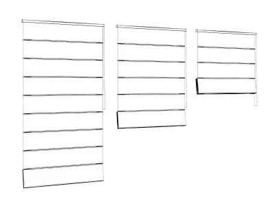 Flat White Blinds 3D model