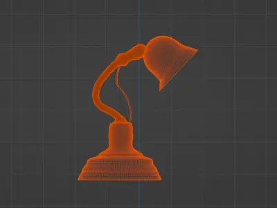 Table Lamp Low-poly 3D model 11