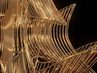 Terzani Moire Movement Chandelier 3D model