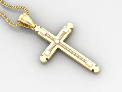 Cross Light Gold 4CP098 3DM STL 3D print model