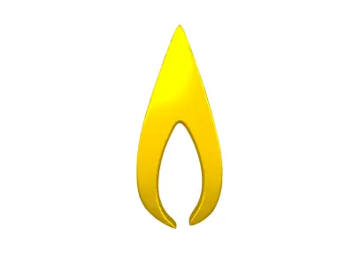 Fire Symbol v2 012 Low-poly 3D model