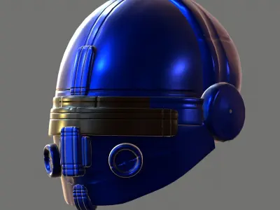 Gas mask helmet 3d model scifi Low-poly  Low-poly 3D model 299