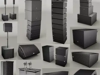 Acoustic systems and speakers 3D model