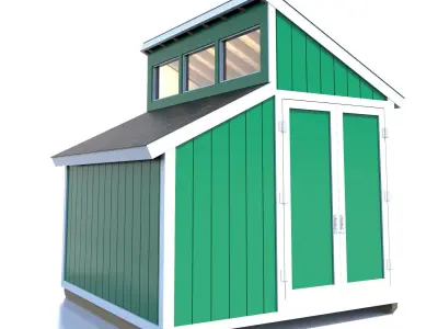 Shed-02 shed plans 3D model