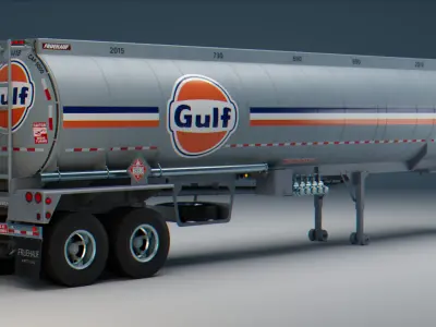 Fruehauf Tanker Semi - Trailer Vintage 3D model