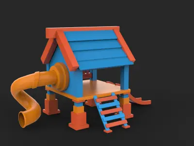Playground Slides 3D model