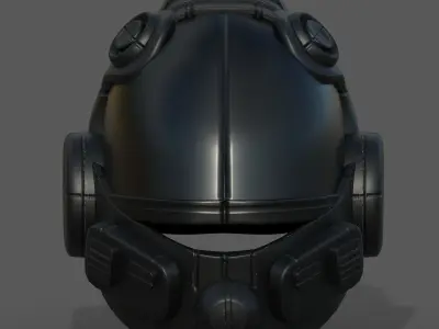 Helmet scifi fantasy futuristic technology cyborg  Low-poly 3D model