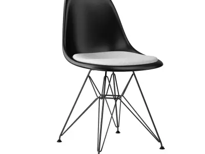 Eames Fiberglass Side Chair DSR Soft Seats by Vitra 3D model