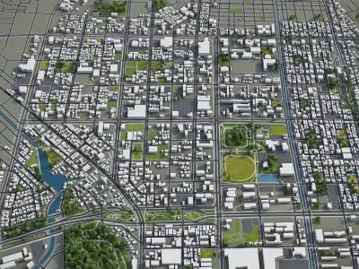 Okayama  Low-poly 3D model