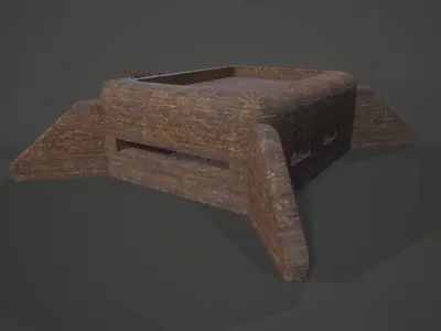 Bunker Dot Low-poly 3D model