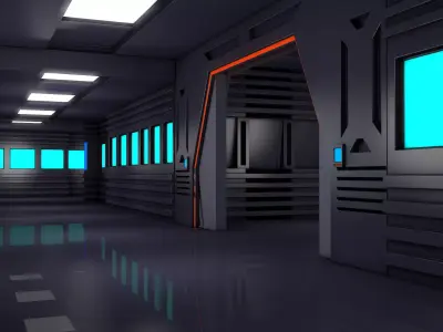 Sci Fi Corridor 3D model