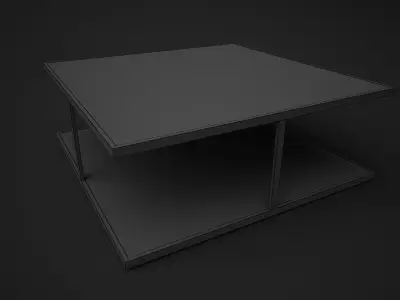 Coffee Table - Ann Modloft Low-poly 3D model