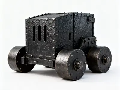 Iron Bastion Heavy Siege Ram 3D Model Low-poly 3D model