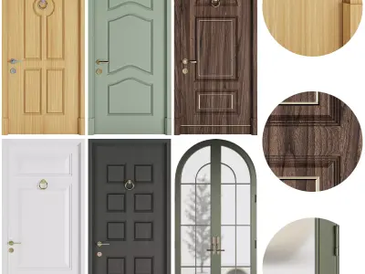 Set Classic Door 10 3D model