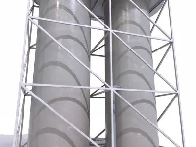 Water Tanks Pack 2 Low-poly 3D model