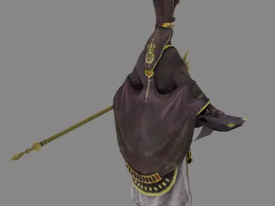low poly Ghost zombie character 3D model