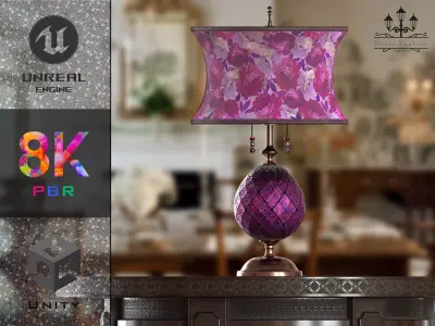Lampshade-GL01-Pink Low-poly 3D model